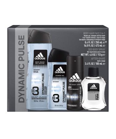 Adidas Dynamic Pulse Men's 4 Piece Gift Set Total Retail Value $18.00