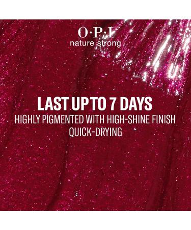OPI Nature Strong Nail Polish | Quick Dry Vegan Nail Varnish with Long-Lasting Results | Made with Natural Ingredients | Red Shades | Raising Your Voice | 15 ml - Buy Online on GoSupps.com