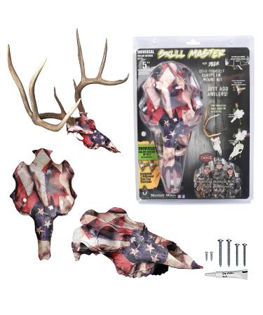 Mountain Mikes - Skull Master Universal Antler Mounting Kit - European-Style Mount Kit for Antlers - Fits Most Antlers - Compatible with Harvested and Shed Antlers - American Respect Universal Respect Flag