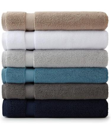 Supima Cotton Bath Towel Set - 2 Hotel Quality Plush Towels, 730 GSM - Large 57 x 30 White - Laguna Beach Textile Co - Buy Online on GoSupps.com