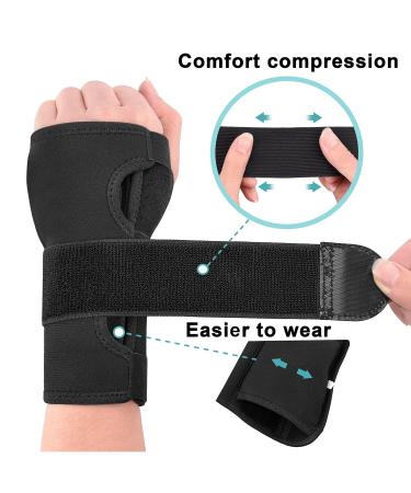 Carpal Tunnel Wrist Brace - Adjustable Aluminum Splint for Pain Relief - Fits Right & Left Hand - Ideal for Tendonitis Arthritis & Sprains - Unisex Large Size - Buy Online on GoSupps.com
