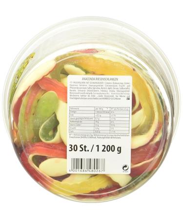 Buy HARIBO Anaconda Giant Snakes - 3-Pack (3 x 1.2 kg) Mixed Fruits | International Shipping Available - Buy Online on GoSupps.com