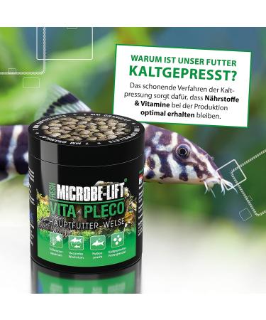 Microbe Lift Vita Pleco 250ml - Premium Soft Granulate Catfish Feed for Freshwater Aquariums | Supports Growth & Color Variety - Cold Pressed - Buy Online on GoSupps.com