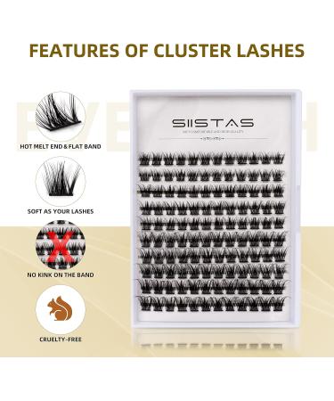 120 Clusters D Curl Wide Stem DIY Eyelash Extension Kit - 10-16mm Soft Fluffy False Lashes - W08# (08-mix) - Buy Online on GoSupps.com