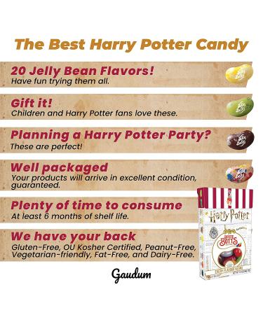 Jelly Belly Harry Potter Bertie Botts Every Flavored Beans Bundle - 1.2 oz (4 ct) + Rating Cards (6 ct) - Harry Potter Candy - Buy Online on GoSupps.com