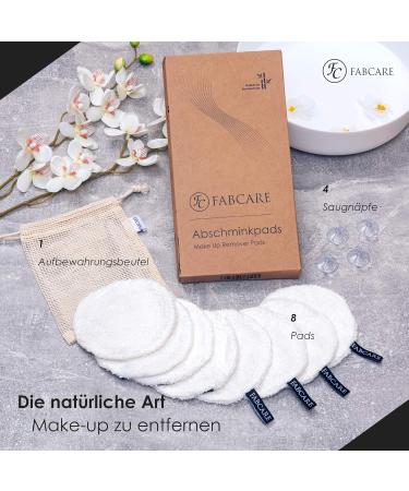 Fabcare Slimming Pads - Dermatest Approved Washable Bamboo Fiber Makeup Remover Pads | Eco-Friendly Zero Waste & Reusable (Set of 8) - Buy Online on GoSupps.com