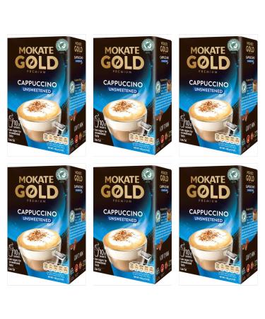 Mokate Gold Premium Cappuccino Unsweetened Flavour Powder 6 Pack x 10 sachets