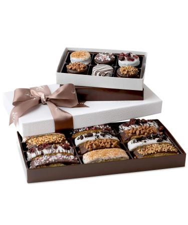Barnett's Chocolate Cookies & Biscotti Christmas Gift Baskets, Unique Gourmet Cookie Tower Gifts Holiday Food Ideas For Him Her Corporate Men Women Families Thanksgiving Valentines Fathers Mothers Day (Father's Day) Summer