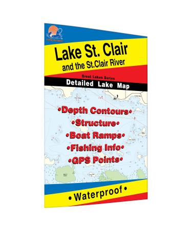 St. Clair/St. Clair River Fishing Map, Lake (MI/ONT)