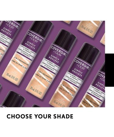 Covergirl + Olay Simply Ageless 3-in-1 Liquid Foundation, Creamy Natural, 1 Fl Oz - Pack of 1 - Buy Online on GoSupps.com