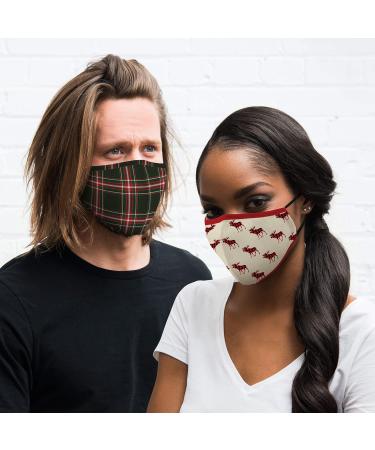 Weddingstar 3 Pack Washable Cloth Face Mask Reusable and Adjustable with Filter Pocket 3 count (Pack of 1) Holiday - Buy Online on GoSupps.com