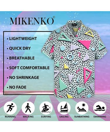 Mikenko Retro Hawaiian Shirt | Funny Button Down Big & Tall Short Sleeve Shirt | Men Women | Mint 01 | XX-Large - Buy Online on GoSupps.com