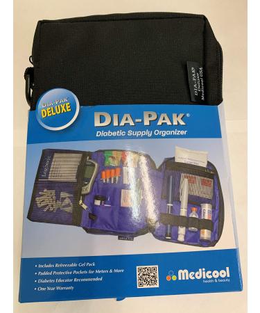Medicool DIA-PAK Deluxe Diabetic Supply Organizer - Black