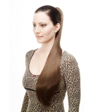 WIG ME UP T113-10 Hairpiece/Braid - Long Straight Brown Wig with Butterfly Clip - 70 cm - Buy Online on GoSupps.com