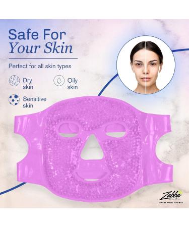 Perfecore Facial Mask for Puffy Eyes and Migraine Relief - Hot Cold Gel Beads Compress Pack - Spa Therapy Wrap for Sinus and Headaches - Blue - Buy Online on GoSupps.com