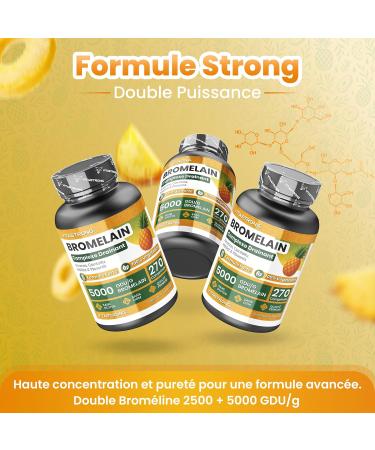 Brom la ne Drainante Forte Vitastrong Compl ment de Brom la ne 5000 GDU V gan Qualit Sup rieure 270 Comprim s Formule Complexe base de Centella Asiatica de Pissenlit et de M lilot - Buy Online on GoSupps.com