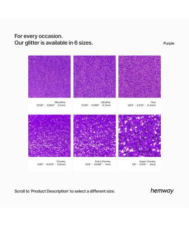 Hemway Ultra Sparkle Purple Fine Glitter 100g - 1/64 (0.15-0.4mm 375 Micron) | Bulk International Shipping - Buy Online on GoSupps.com
