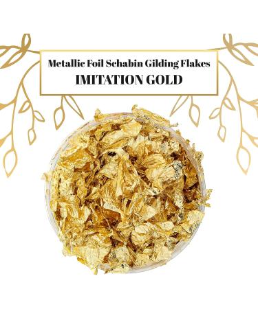 U.S. Art Supply Metallic Gold Leaf Flakes - 10g Bottle for Gilding Picture Frames, Paintings, Furniture, Decor, Epoxy Resin, Nails, Jewelry, Slime - Buy Online on GoSupps.com