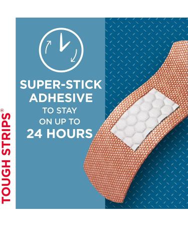 Band-Aid Tough Strips Adhesive Bandages Heavy-Duty Fabric for First Aid & Wound Care (20 ct) - Durable Protection for Cuts Scrapes & Burns - Sterile & All One Size - Buy Online on GoSupps.com