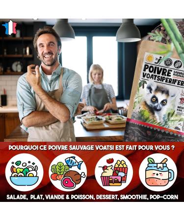 Nab r - 200gr Poivre sauvage Voatsiperifery de Madagascar Gourmet Fruit Floral Poivre de Madagascar Sauvage 200 gr - Buy Online on GoSupps.com