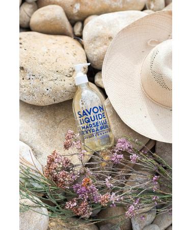 Compagnie de Provence Savon de Marseille Extra Pure Liquid Soap - Mediterranean Sea - 16.7 Fl Oz Glass Pump Bottle - Buy Online on GoSupps.com