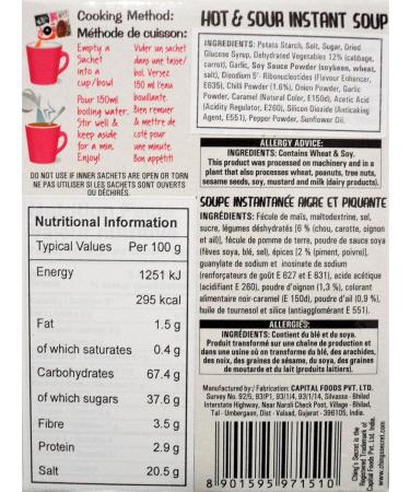  CHING'S Ching's Hot & Sour Soup 60g - Buy Online on GoSupps.com