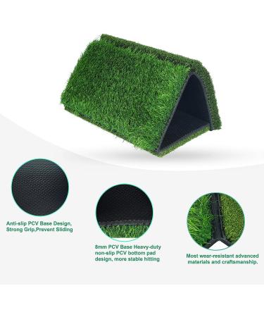 NEWCARE Golf Hitting Mat 3-in-1 Foldable Grass Mat - Practice Chipping, Swing Detection, Batting - Backyard Portable Mat for Driving & Putting - Golf Training Tri-Turf Mat - Buy Online on GoSupps.com