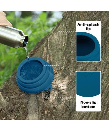 Ohmo Dog Travel Bowl - No Drooling Large 1000ml Portable Water Bowl | Anti-Sloppy Foldable Pet Bowl for Road Trips | Unique Blue-Green Design - Buy Online on GoSupps.com