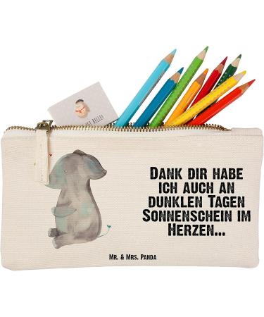 Mr. & Mrs. Panda Small Makeup Bag - Elephant Bee Design | Perfect Gift for Good Mood & Love | Animal Motifs Cosmetic Pocket - Buy Online on GoSupps.com