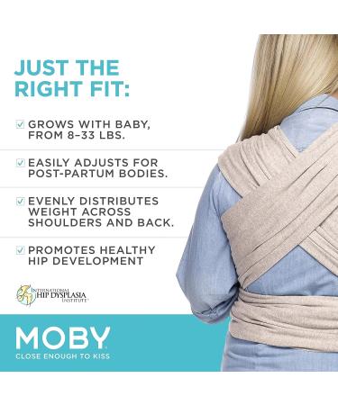 Moby Wrap Evolution Baby Carrier | #1 Baby Wrap for Newborns & Infants | Keeps Baby Safe & Secure | Adjustable for All Body Types | Almond - Buy Online on GoSupps.com