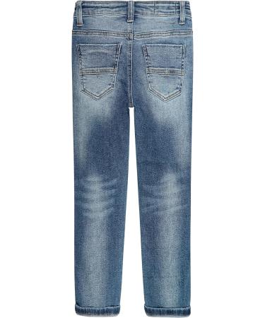 Kidscool Space Boys Jeans | Straight Fit Ripped Denim Pants | 11-12 Years | Deep Blue - Buy Online on GoSupps.com