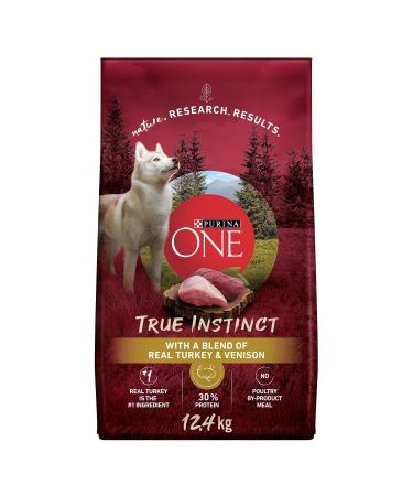 Purina ONE True Instinct High Protein Dry Dog Food Turkey & Venison - 12.4 kg Bag 12.4 kg (Pack of 1) Dog Food
