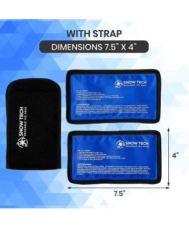 SnowTech Small Ice Pack Gel Wrap (2 Pack) - Hot/Cold Compress Therapy for Injury Pain Relief - Hand Wrist Ankle Elbow Arthritis - Reusable & Flexible - Buy Online on GoSupps.com