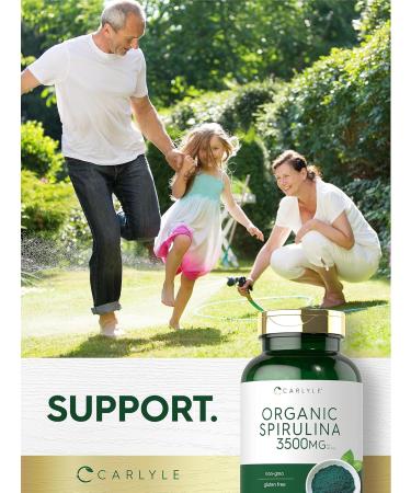 Carlyle Organic Spirulina Tablets 3500mg | 500 Count | Non-GMO & Gluten Free Supplement - Buy Online on GoSupps.com