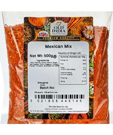 Old India Mexican Mix 500g - Natural Spice Blend (Pack of 1) | Authentic Flavors for Mexican Cuisine - Buy Online on GoSupps.com
