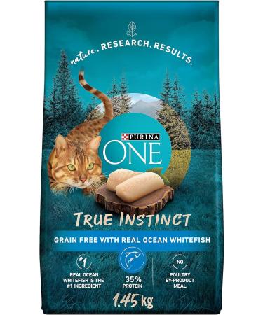 Purina ONE True Instinct Grain Free Dry Cat Food High Protein Chicken - 6.53 kg Bag & True Instinct Grain Free Dry Cat Food High Protein Ocean Whitefish - 1.45 kg Bag - Buy Online on GoSupps.com