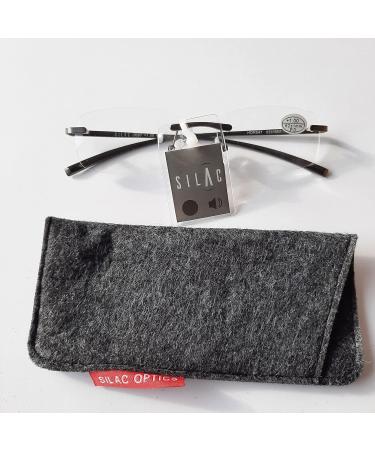 Silac Black Metal 7097 Men's Reading Glasses - Lightweight Durable +2.25 Rectangular Style - Buy Online on GoSupps.com