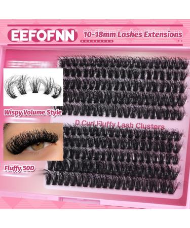 Eefofnn DIY Fluffy Mink Lash Extension Kit - 50D Eyelash Clusters Natural Volume Bond & Seal Tweezers 10-18MM Perfect for Beautiful Lashes - International Shipping Available - Buy Online on GoSupps.com