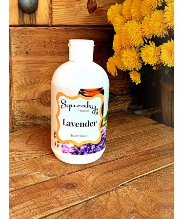 Squeaky by Mom Bomb Lavender Body Wash - 16 Ounce | Nourishing Essential Oils for Soft Skin - Buy Online on GoSupps.com
