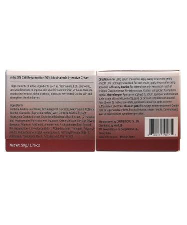 Mito-on 10% Niacinamide Intensive Cream | Anti-Aging Face & Neck Moisturizer | Boost Elasticity & Reduce Wrinkles | Vitamin B3 Skincare - Buy Online on GoSupps.com
