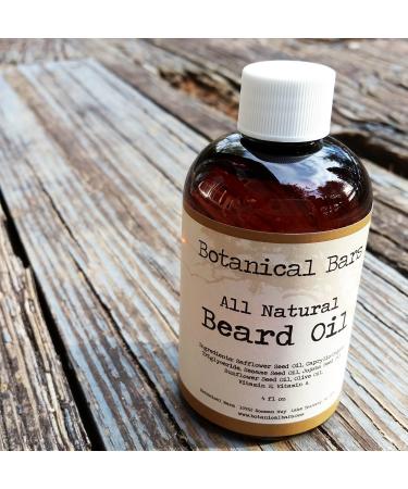 Unscented Beard Oil and Leave in Conditioner - Fragrance Free Beard Oil 4 oz - Handmade All Natural Beard Oil by Botanical Bars