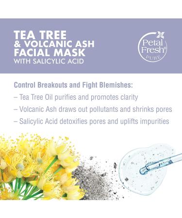 Petal Fresh Tea Tree & Volcanic Ash Facial Mask - Blemish Control Vegan & Cruelty-Free Skincare - 7 oz - Buy Online on GoSupps.com