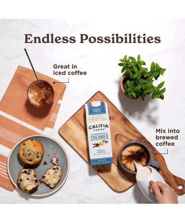 Califia Farms French Vanilla Almond Milk Coffee Creamer 32 Oz (Pack of 6) - Dairy-Free, Plant-Based, Vegan, Gluten-Free, Non-GMO - Almond Creme French Vanilla 32 Fl Oz - Buy Online on GoSupps.com