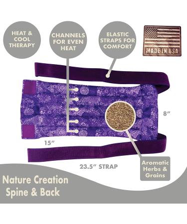 Nature Creation Microwave Heating Pad for Back & Spine - Purple Flowers Design - Hot/Cold Pack for Back Pain Relief - Reusable & Microwavable - 1 Pack - Buy Online on GoSupps.com