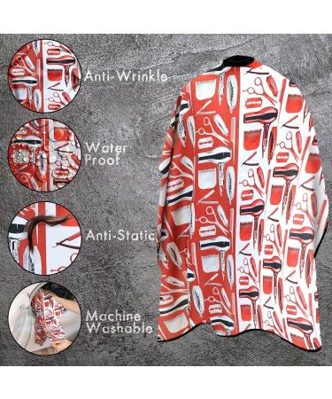 King Midas Empire Moses Edition Barber Cape - Professional Red/White Salon Hair Cutting Cape for Stylists - Buy Online on GoSupps.com