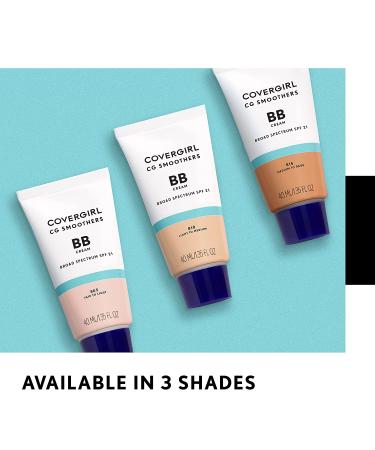 COVERGIRL Smoothers Lightweight BB Cream - Light to Medium 810 Skin Tones, SPF 21 Sun Protection - 1.35 Fl Oz - Buy Online on GoSupps.com