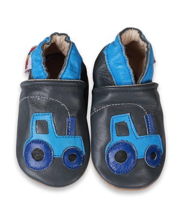 SHADOW DANCE UK Baby Shoes Toddler Shoes with Soft Sole Baby Boy Shoes - Baby Girl Shoes New Born Leather Kids Winter Booties 21 Bluetracktor 0-6 Months