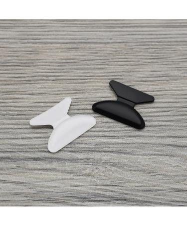 Emagentech Self-Adhesive Nose Pads for Glasses - 10 Pairs (5 Black + 5 Transparent) with Butterfly Motif - 1.8mm Reading & Sunglasses Pads - Buy Online on GoSupps.com