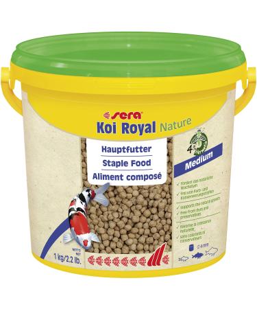 Sera 07117 Koi Royal Nature Medium (4 mm) 3.8 liters - main feed orKoiFutter for a balanced growth of koi between 12 and 25 cm feed without color and preservatives 3.8 ml (1 Pack) medium 4mm single - Buy Online on GoSupps.com