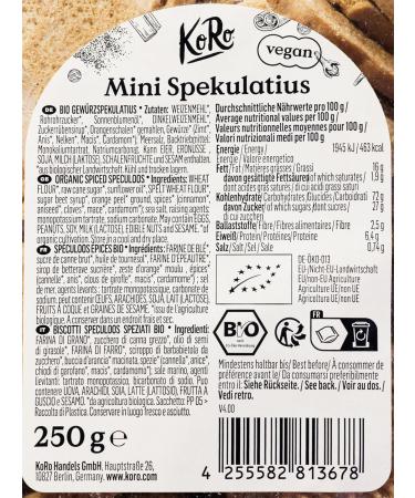 KoRo - Mini Organic Speculoos - Spicy cookies - Vegan - Ideal for snacks and pastries - Buy Online on GoSupps.com